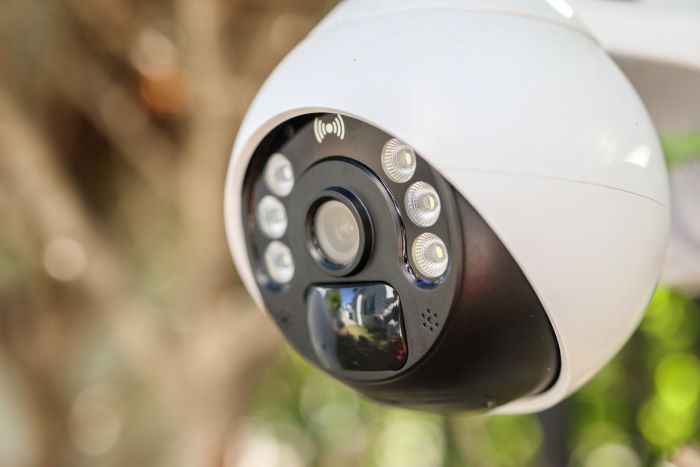 electrician installed security camera